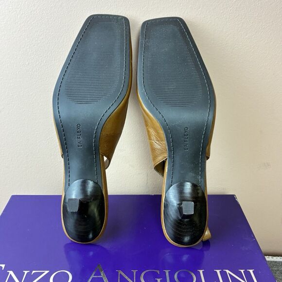 Enzo Angiolini Women’s Eawes Medium Brown Slingback Leather Shoes Size 7.5 New - Picture 9 of 10